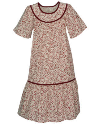 Wine Floral Lounge Dress