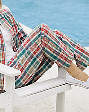 Plaid Seersucker Pants