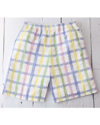Plaid Seersucker Shorts