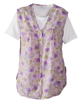 Lilac Floral Printed Cobbler Apron