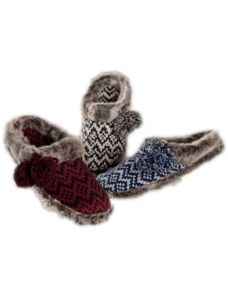 Fair Isle Chevron Knit Clogs