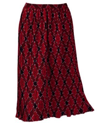 Georgette Pleated Pull-on Skirt