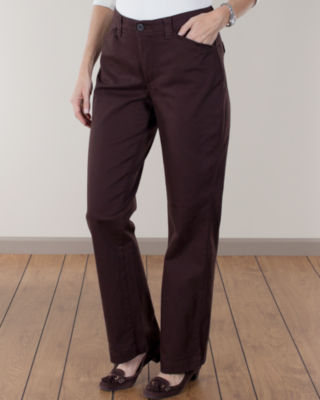 Chocolate Comfort Fit Twill Pants