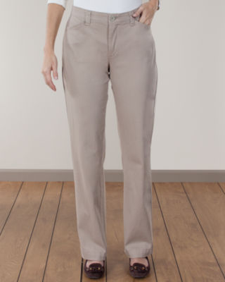Comfort Fit Straight Leg Twill Pants