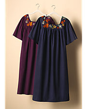 Fall Leaves Embroidered Dress