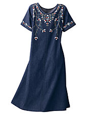 Floral Denim Dress