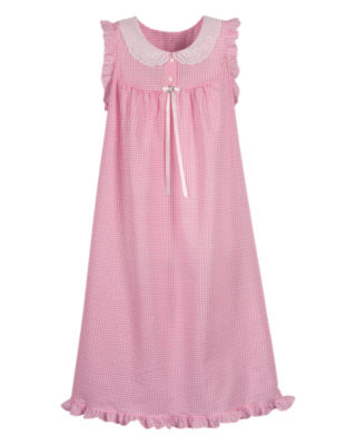 Embroidered Lace Collar Nightgown