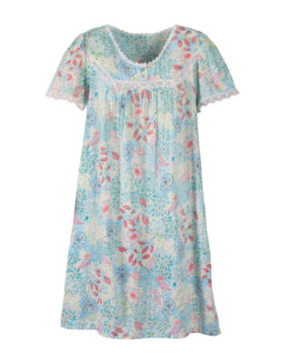 Crinkle Floral Nightgown