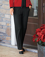 Flat Front Ponte Pants