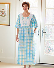 Cheerful Printed Plaid Zip Lounger