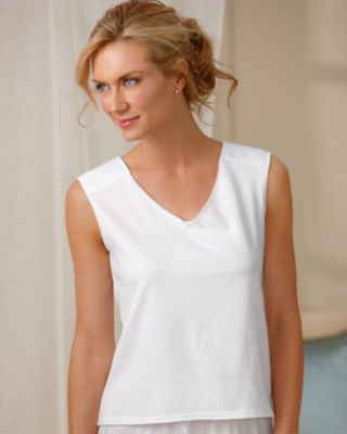 Padded Shoulder Cotton Backing Camisole