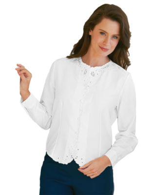 White Long Sleeve Weskit Blouse
