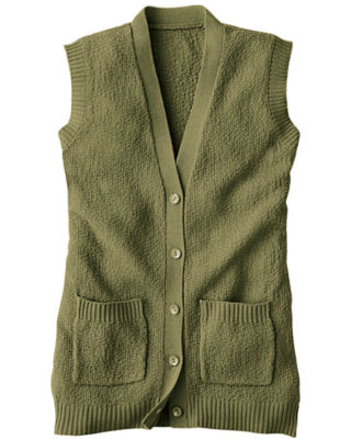 Wine Scramble Stitch Sweater Vest