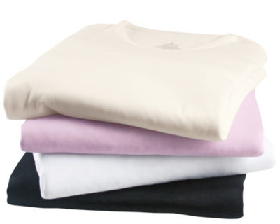Pink Print Cuddl Duds® Long Sleeve Tailored Thermal Top