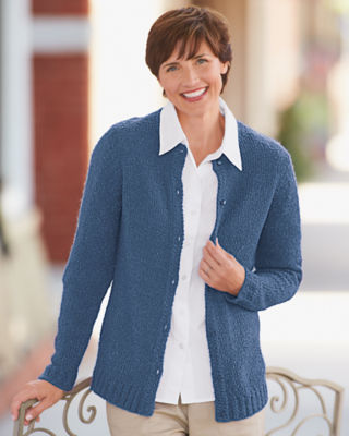 Yellow Bouclé Cardigan