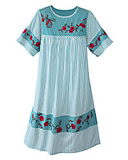 Coral Chambray Dress