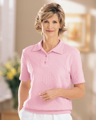 Texture-Knit Polo