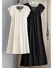 Silken Luxury Cap-Sleeve Nightgown