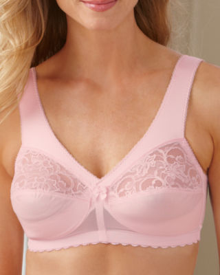 Magic Lift® Back Closure Lace & Nylon Soft-Shoulder Support Bra