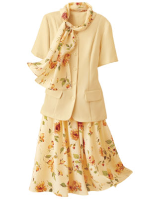 Matching Scarf with Skirt Set