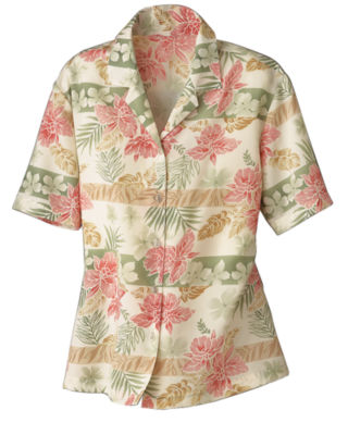 Floral Print Camp Shirt