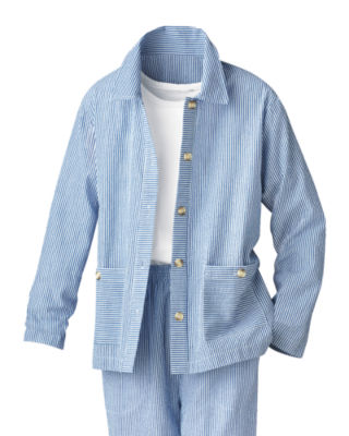 Stripe Seersucker Jacket