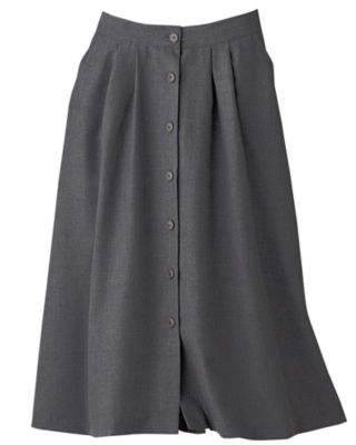 Button Front Skirt