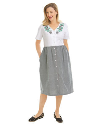 Knit Gingham Dress