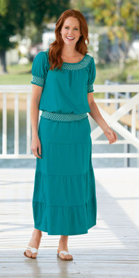 Jersey Knit Tiered Skirt
