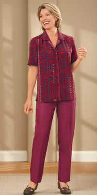 Comfort Waist Gabardine Pants