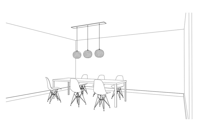 Hang Terra Pendants from Linear-3 Large Canopy Hang Terra Pendants from Linear-3 Large Canopy