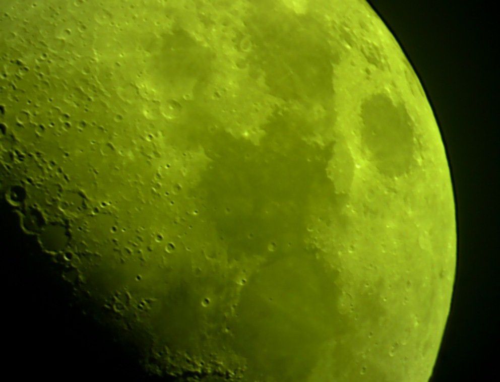 Moon with Yellow Filter Astronomy Images at Orion Telescopes