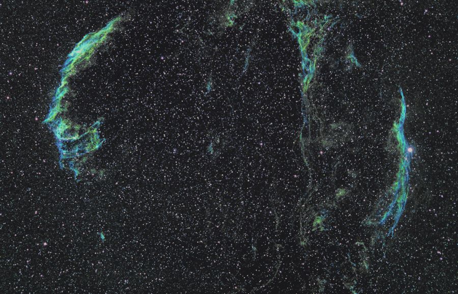 The Veil Nebula Complex in Hubble Pallet