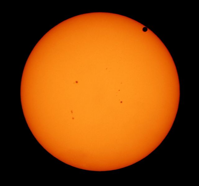 Second Contact of Venus Transit