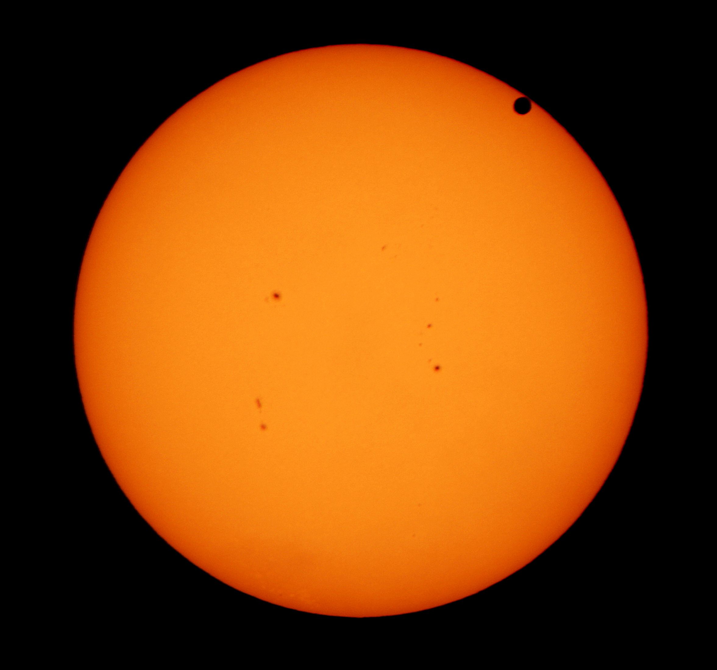 Second Contact of Venus Transit
