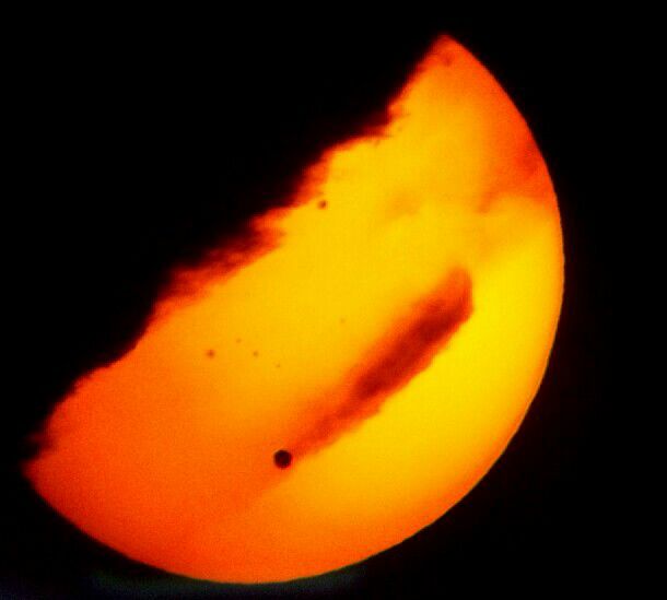 Venus Transit with Clouds