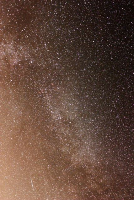 Milky Way Region In Cygnus with Meteor