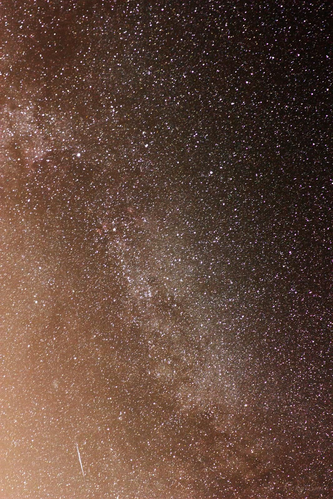 Milky Way Region In Cygnus with Meteor
