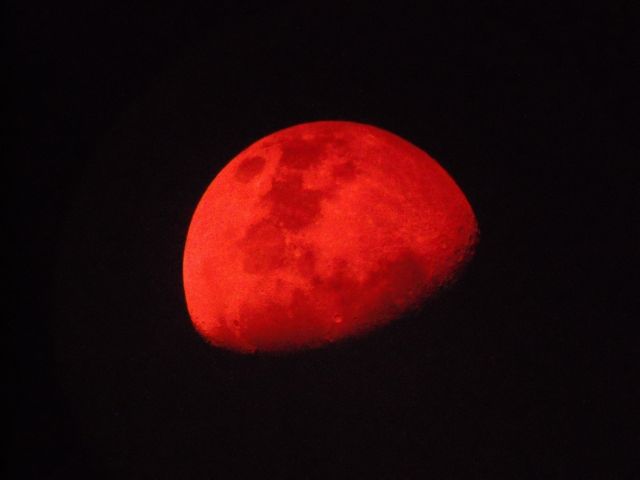 Red Moon on a Smokey Night