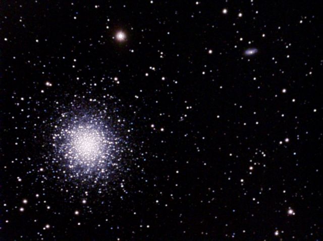M13 Hercules Cluster and 2 Small Galaxies