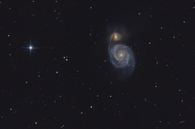 display of galaxy m51