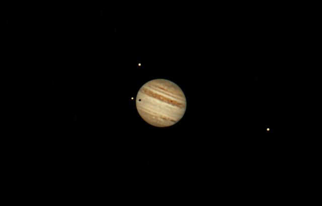 Jupiter and Moons Io, Callisto, and Ganymede