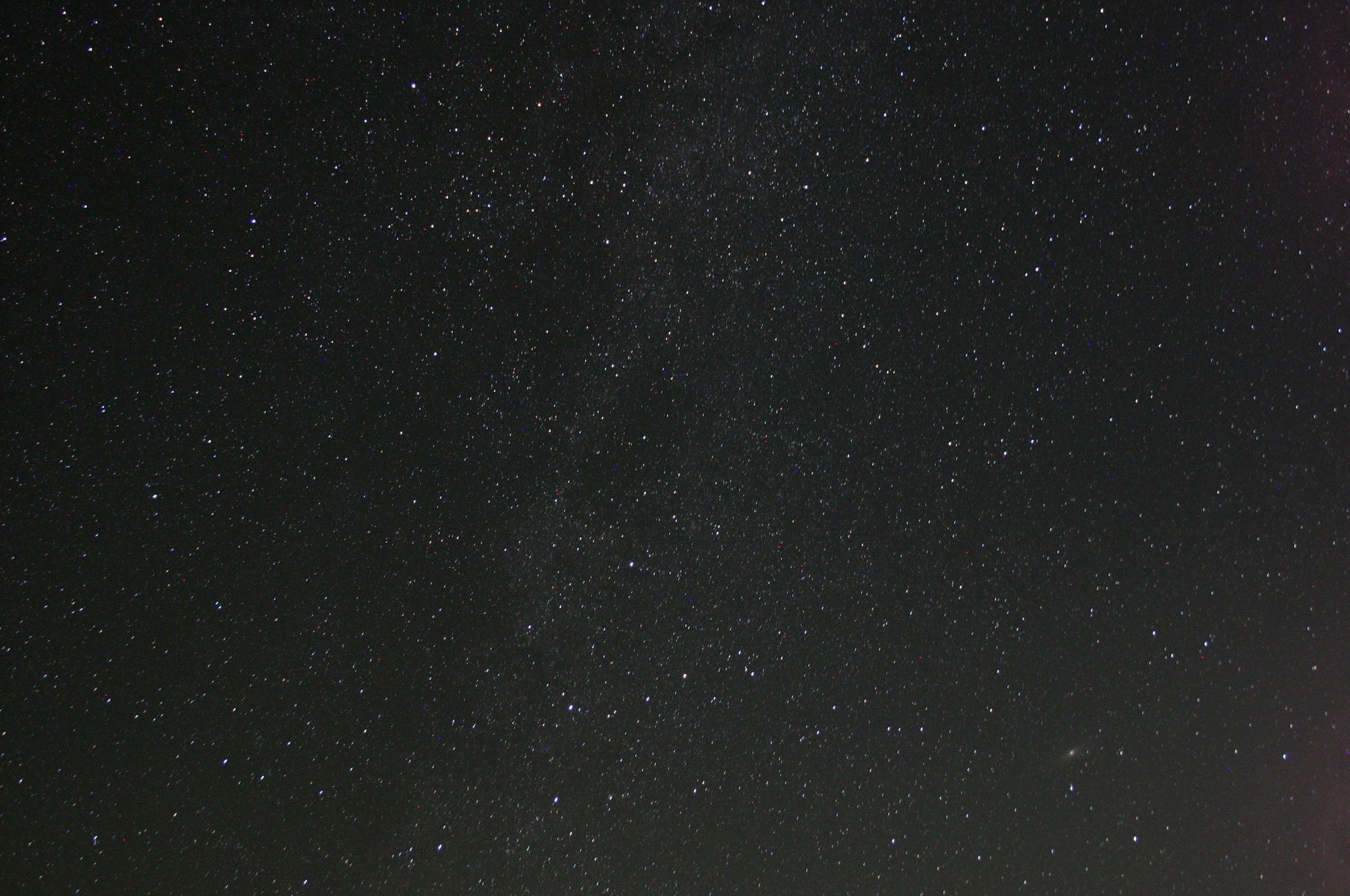 Northern Milky Way with M31 in the corner