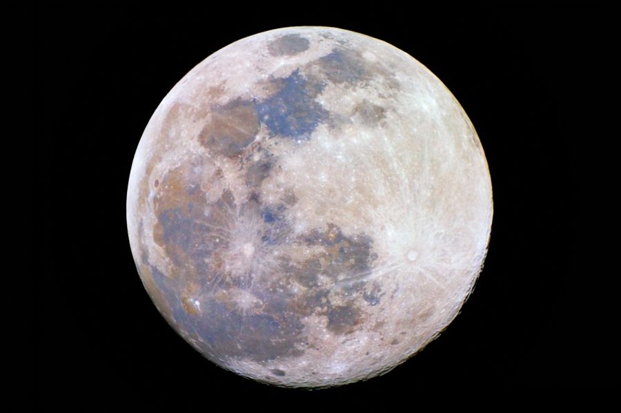 Color Enhanced Full Harvest Moon
