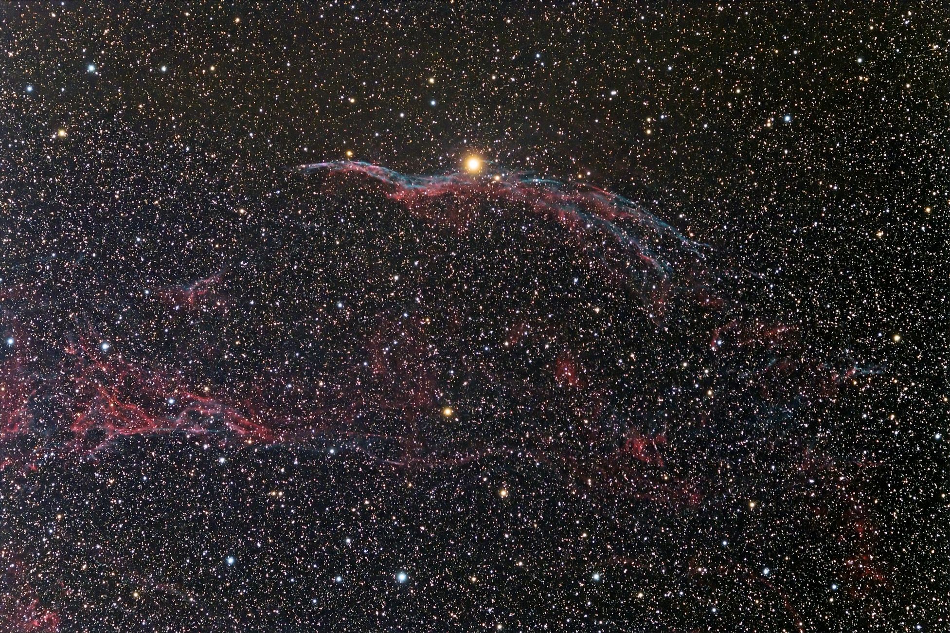 Veil Nebula in Cygnus (NGC6960)