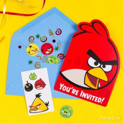 Angry Birds Party Invitation Ideas