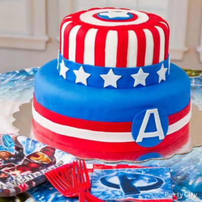 Dinosaur Birthday Party on Dinosaur Birthday Cake  Captain America Birthday Candle Feel Alive