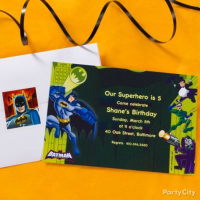 Batman Party Ideas: Invitations