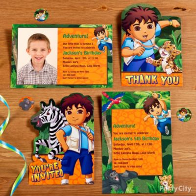 <i>Go, Diego, Go!</i> Party Invitation Ideas