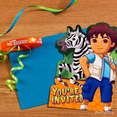 Go, Diego, Go! Party Ideas: Invitations